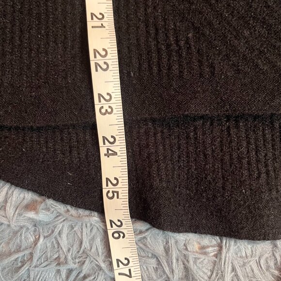 Eileen Fisher Black Cowl Turtleneck 100% Cashmere Oversized Sweater - Picture 4 of 5